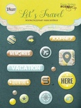 Набор эпоксидных наклеек  от Scrapmir - Let's Travel (eng.), 16 штук, англ.язык