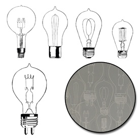 Набор высечек от Maya Road -  Eureka Light Bulb Transparencies - White