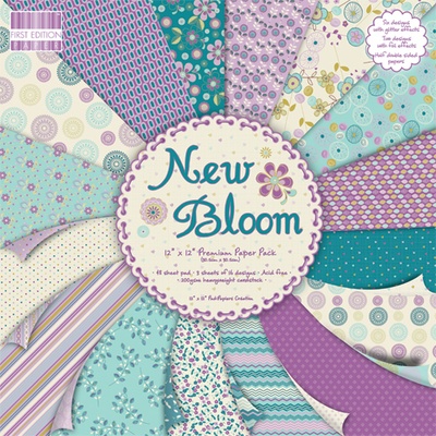 Набор бумаги для скрапбукинга First Edition - New Bloom, 48 листов, размер 30х30см.