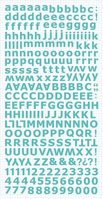 Наклейки від Kaisercraft - Alpha Stickers - Sea Breeze, 15,2x30,5 см, 1 аркуш