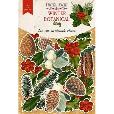 Набор высечек коллекция Winter botanical diary 72 шт, ТМ Фабрика Декора