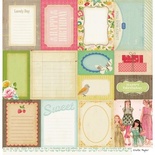 Лист скрапбумаги с картинками Crate Paper - Accent Cuts Pretty Party, 30х30 см, двусторонняя