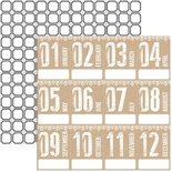 Лист скрапбумаги Teresa Collins Months, 30х30 см, двусторонняя