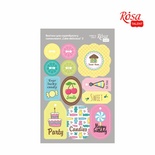 Высечки для скрапбукинга, самоклеющие от ROSA TALENT - Cake delicious 2, картон, 12,8х20см