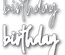 Ножи для вырубки от Memory Box - Birthday Jotted Script