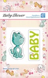 Эпоксидные наклеечки с котиком от Евгения Курдибановская ТМ - Baby Shower