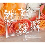 Чипборд ScrapBox - Уголки с магнолиями Hw-045