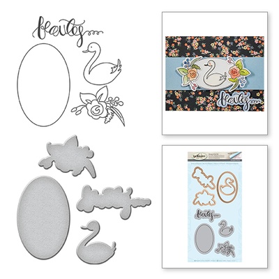 Нож для вырубки + штампы от Spellbinders - Quite Contrary - Debi Adams - Beauty & Elegance
