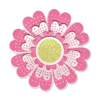 Лезвия и штампы Sizzix - Framelits Die Set w/Stamps - Flowers, Lovely, 7 шт.
