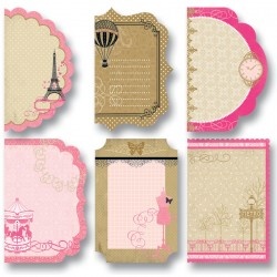 Мини карточки отрывные от Folia -  Design Paper Mini "Catties", Paris
