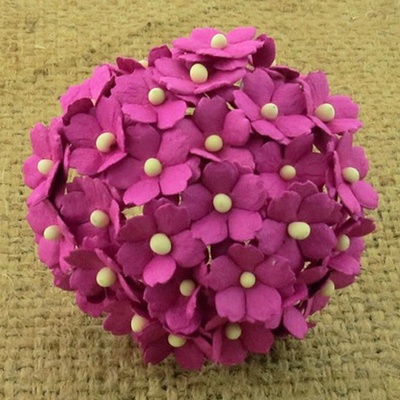 Цветочки Sweetheart, цвет фуксия, 15мм, 10 шт.