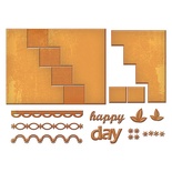 Ножи от Spellbinders – Happy Days для создания фигурной открытки