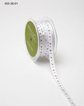 Лента Grosgrain Ribbon: Anchors & Stars, морская: якори и звездочки, ширина 0,9 см, 90 см