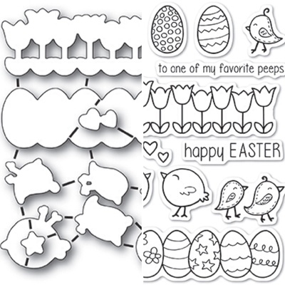 Набор ножей и штампов от Poppystamps - Easter Chicks