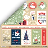 Лист двусторонней бумаги от Scrapmir - Карточки - Hello Christmas, 30x30см