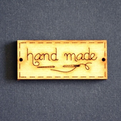 Деревянная фигурка WOOD-096 - Hand Made с иголкой, 1 штука
