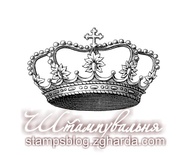 Акриловый штамп RE028 Корона, размер 3,1 * 2,1 см
