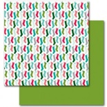 Двусторонний лист картона от American Crafts - Tidings & Tins, Dear Lizzy Christmas, 30х30 см, 1 шт.