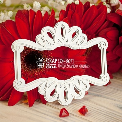 3d чипборд ScrapBox - Рамочка с вензелями Dr-007