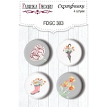 Набор скрапфишек 4шт Scent of spring 383, ТМ Фабрика Декора