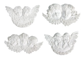 Гипсовые украшения от Melissa Frances - Sweet Cherubs, 4 шт