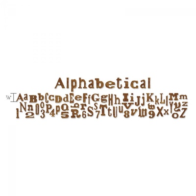 Лезвие от  Sizzix Sizzlits Decorative Strip Alphabet Die - Alphabetical