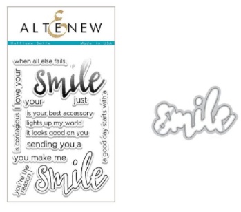 Набор ножей и штампов от Altenew - Halftone Smile Stamp & Die Bundle, 14 штампов +1 нож
