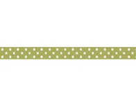 Лента в горошек BoBunny - Sage Double Dot, ширина 1 см, длина 90 см