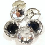 Набор брадсов Eyelet Outlet - Clear Brads Clear/Silver, цвет прозрачный, в серебристой оправе, 16 мм, 10 штук