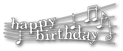 Нож для вырубки от Poppystamps - Happy Birthday Melody
