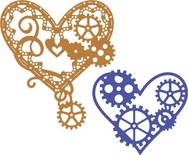 Нож для вырубки от Cheery Lynn Designs - Hearts 'n Gears (Set of 2) (Steampunk Series)
