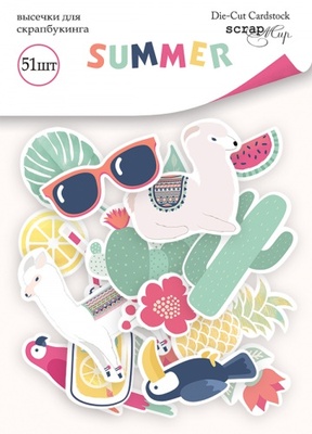Набор высечек для скрапбукинга от Scrapmir Summer, 51шт.