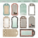 Лист двусторонней бумаги от Scrapmir - Tag-Pad - Nordic Spirits, 20х20см
