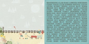 Лист скрапбумаги Webster's Pages - Boardwalk - Yacht Club Collection - размер 30х30 см, двусторонний