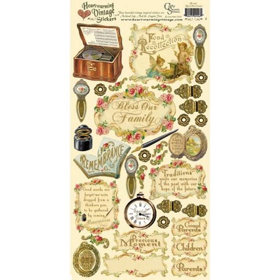 Набор наклеек Crafty Secrets - Fond Recollections - Heartwarming Vintage Cardstock Stickers