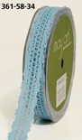 Вязаное кружево Light Blue, ширина 1,6см, длина 90 см, светло-голубое