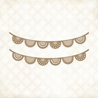 Чипборд Blue Fern Studios - Doily Bunting