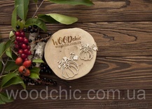 Чипборд тыква 2 от WOODchic, 5,5х5см