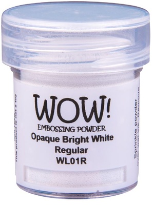 Пудра для эмбоссинга Wow - Opaque Bright White - Regular, 15 мл