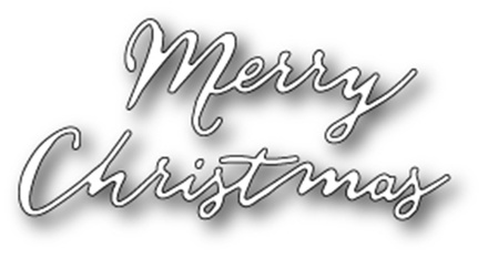 Нож для вырубки от Poppystamps - Free Hand Merry Christmas