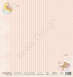 Лист односторонней бумаги от Mona Design - "Сладкие сны" - Малышка, 30х30см, арт 14591