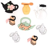Набор декоративных пуговиц Dress It Up - Time For Tea