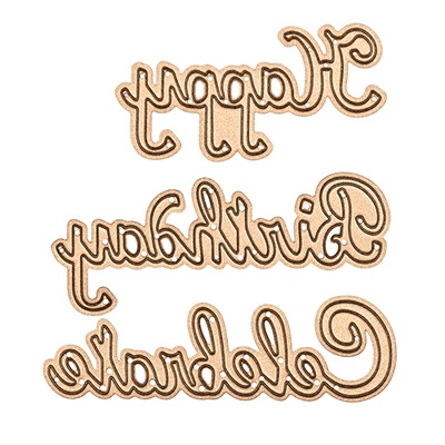 Ножи от Spellbinders – Sentiments  (Happy Birthday Celebrate)