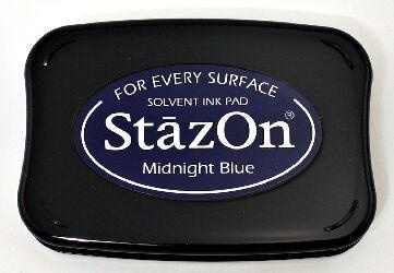 Перманентные чернила Tsukineko - StazOn Pads Midnight Blue