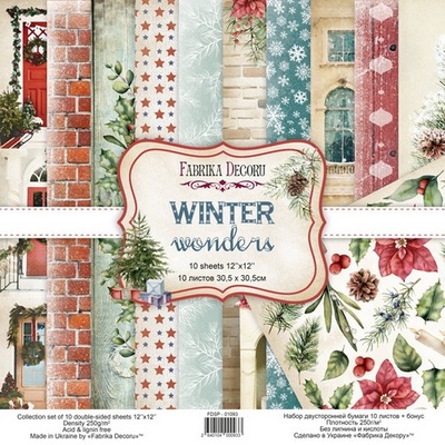 Набор скрапбумаги Winter wonders, ТМ Фабрика Декора