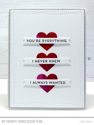 Лезвие My Favorite Things - Die-namics Hearts in a Row - Vertical