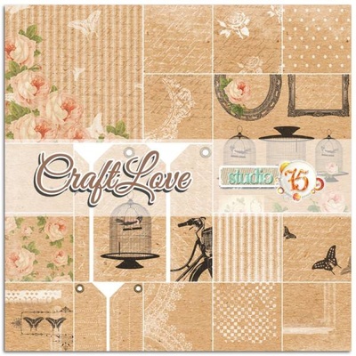 Набор скрапбумаги Studio75 - Craftlove, 30х30 см, двусторонняя