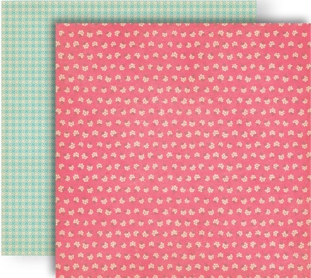 Лист скрапбумаги GCD Studios - Pink Flora - Splendor Collection - двусторонняя, 30х30 см