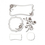 Ножи + штампы Sizzix 5PK - Frames w / Sprigs, 657775