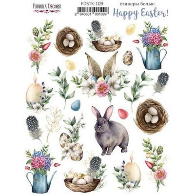 Набор наклеек (стикеров) 23 шт Happy Easter 109, ТМ Фабрика Декора